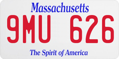 MA license plate 9MU626