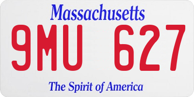 MA license plate 9MU627