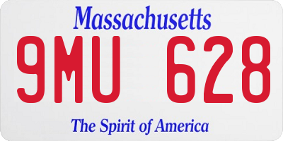 MA license plate 9MU628