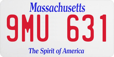 MA license plate 9MU631