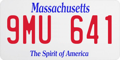 MA license plate 9MU641
