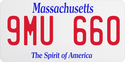 MA license plate 9MU660