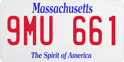 MA license plate 9MU661