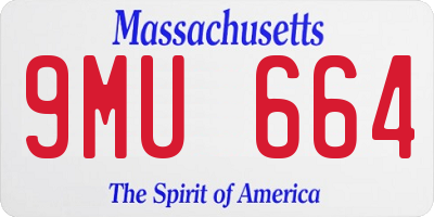 MA license plate 9MU664