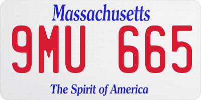 MA license plate 9MU665