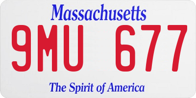 MA license plate 9MU677