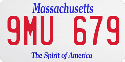 MA license plate 9MU679
