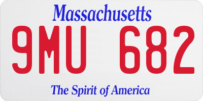 MA license plate 9MU682