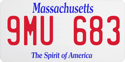 MA license plate 9MU683