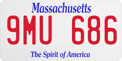 MA license plate 9MU686