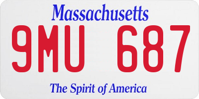 MA license plate 9MU687