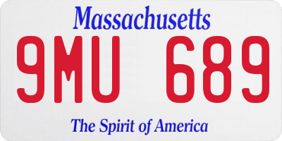 MA license plate 9MU689