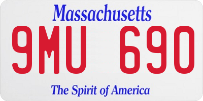 MA license plate 9MU690