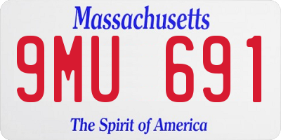 MA license plate 9MU691