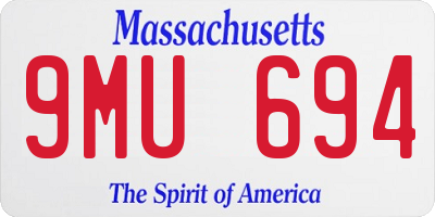 MA license plate 9MU694