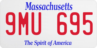MA license plate 9MU695