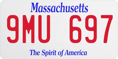 MA license plate 9MU697