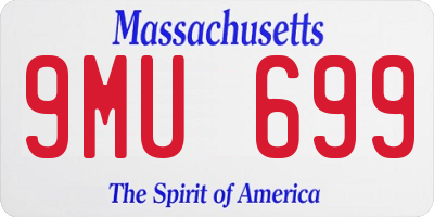 MA license plate 9MU699