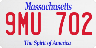 MA license plate 9MU702