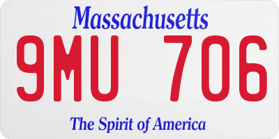 MA license plate 9MU706