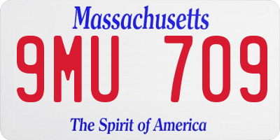 MA license plate 9MU709