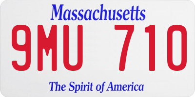 MA license plate 9MU710