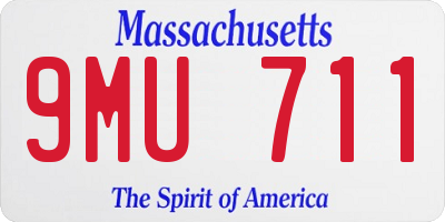 MA license plate 9MU711