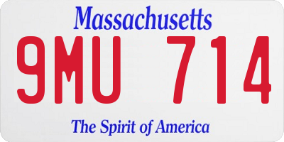 MA license plate 9MU714