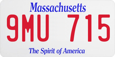 MA license plate 9MU715