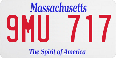 MA license plate 9MU717