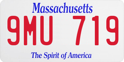 MA license plate 9MU719