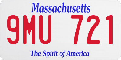 MA license plate 9MU721