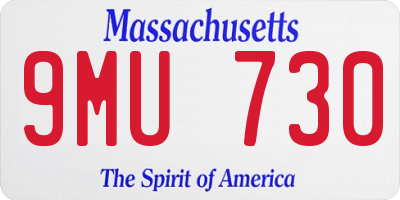 MA license plate 9MU730