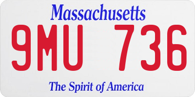 MA license plate 9MU736