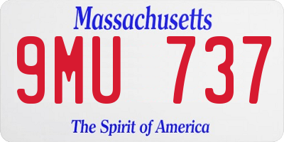 MA license plate 9MU737
