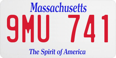 MA license plate 9MU741