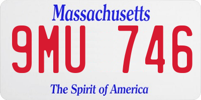 MA license plate 9MU746