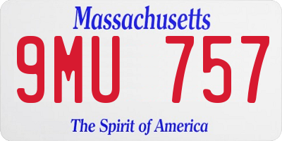 MA license plate 9MU757