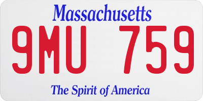 MA license plate 9MU759