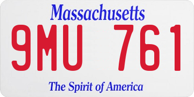 MA license plate 9MU761