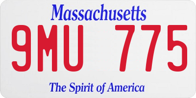 MA license plate 9MU775