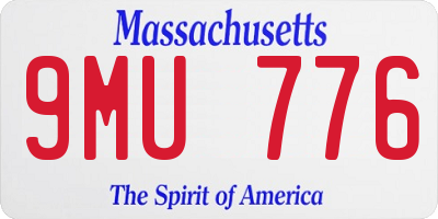 MA license plate 9MU776