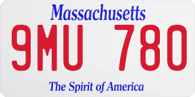 MA license plate 9MU780
