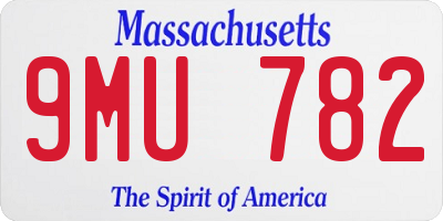 MA license plate 9MU782