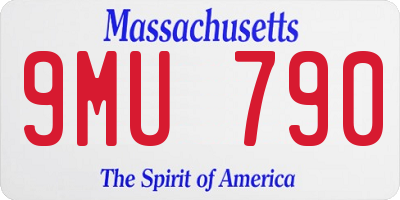 MA license plate 9MU790