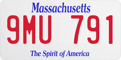 MA license plate 9MU791
