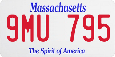 MA license plate 9MU795