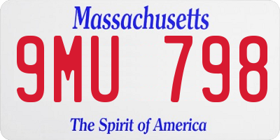 MA license plate 9MU798