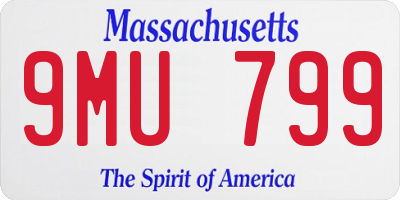 MA license plate 9MU799