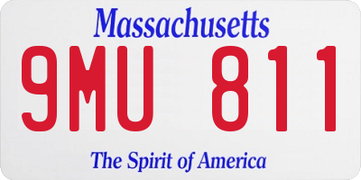 MA license plate 9MU811